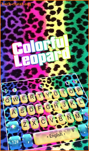 Colorful Leopard Keyboard Theme screenshot