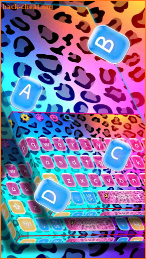 Colorful Leopard Print Keyboard Theme screenshot