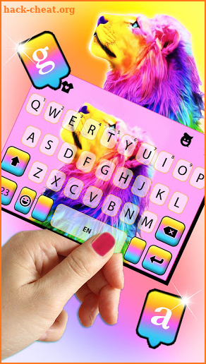 Colorful Lion Keyboard Background screenshot