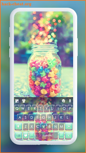 Colorful Lucky Stars Keyboard Background screenshot