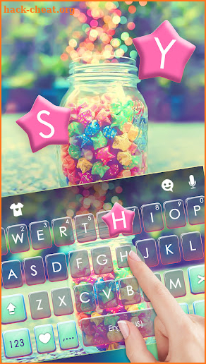 Colorful Lucky Stars Keyboard Background screenshot