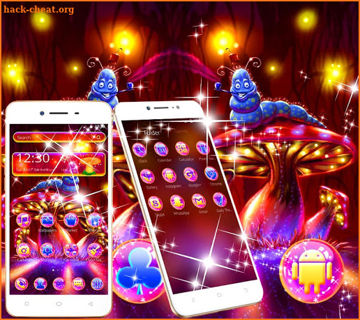 Colorful Magic Mushroom Theme screenshot