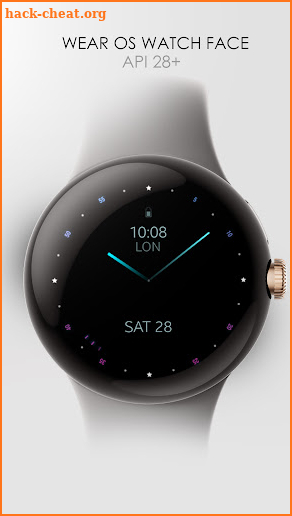 Colorful minimal watch face screenshot