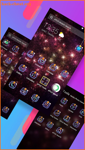 Colorful nightlife -APUS Launcher theme screenshot