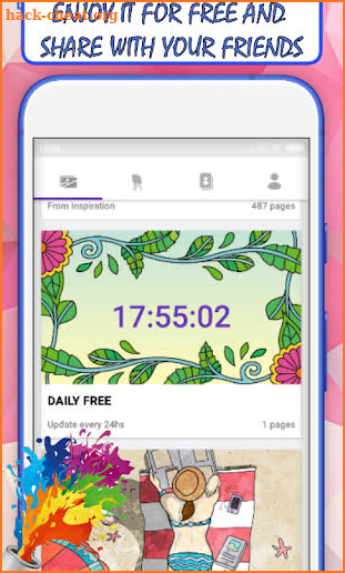Colorful pages: free adult coloring and meditation screenshot