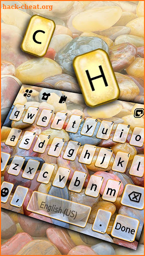 Colorful Pebbles Keyboard Background screenshot