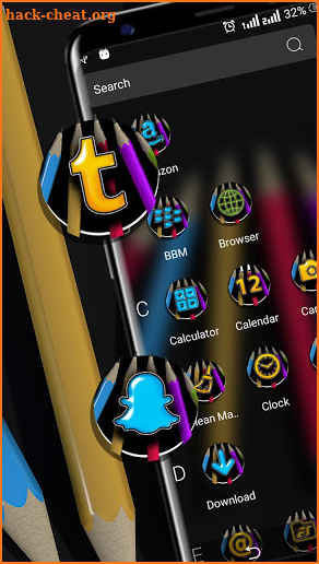 Colorful Pencil Theme Launcher screenshot