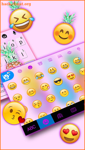 Colorful Pineapples Keyboard Theme screenshot