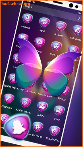 Colorful Purple Butterfly Launcher Themes screenshot