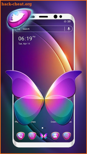 Colorful Purple Butterfly Launcher Themes screenshot