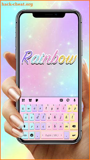 Colorful Rainbow Keyboard Background screenshot