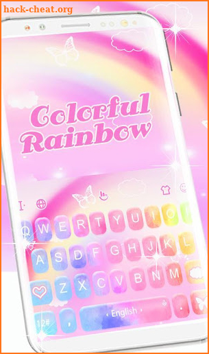 Colorful Rainbow Keyboard Theme screenshot