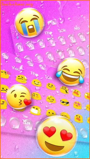 Colorful Raindrops Keyboard screenshot