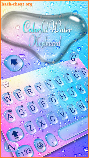 Colorful Raindrops Water Keyboard Theme screenshot