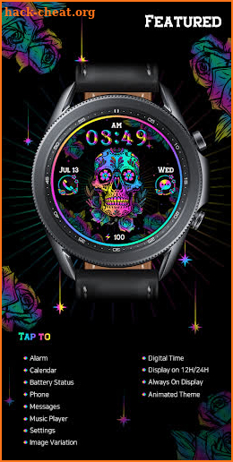 Colorful Skull_Watchface screenshot