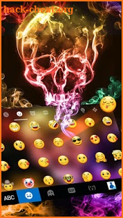 Colorful Smoke Skull Keyboard Theme screenshot