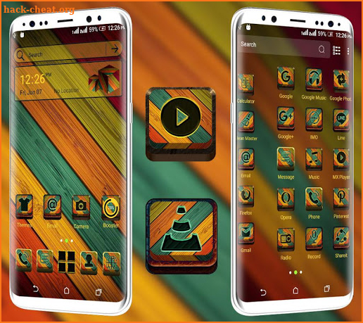 Colorful Stripes Launcher Theme screenshot