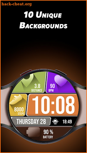 Colorful Tiles 2 - Watch face screenshot