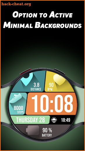 Colorful Tiles 2 - Watch face screenshot