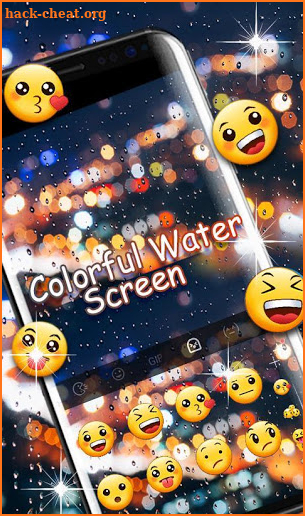 Colorful Water Screen Keyboard Theme screenshot