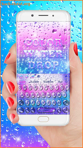 Colorful Waterdrops Keyboard Theme screenshot