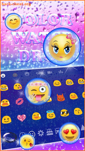 Colorful Waterdrops Keyboard Theme screenshot