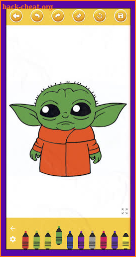 Coloring Baby Yoda screenshot