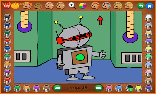 Coloring Book 14: Robots screenshot