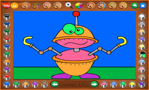 Coloring Book 14: Robots screenshot