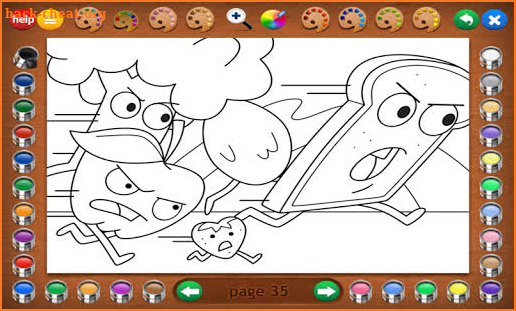 Coloring Book 19: Eating Healthy screenshot