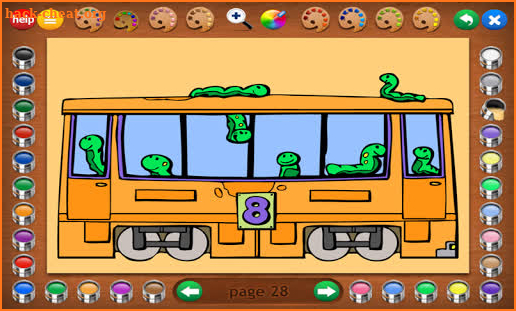 Coloring Book 6 Lite: Number Trains screenshot