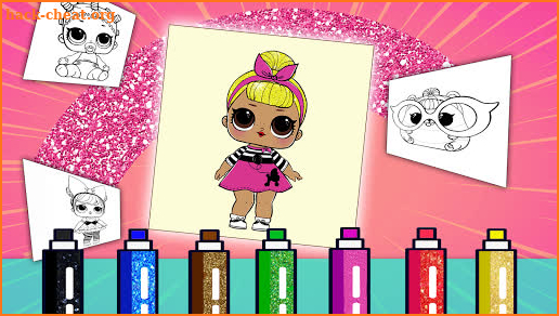 Coloring book Dolls. Glamour Colors screenshot