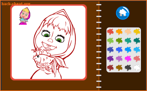 Coloring Book For Kids : Little Girl and Bear screenshot