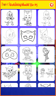 Coloring book for Pj of masks heroes screenshot