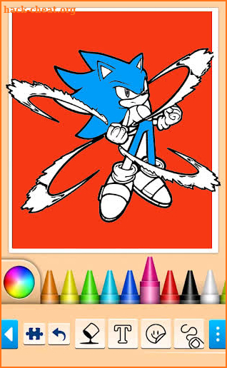 Coloring Book For Sonic: Coloring Shadow's Page screenshot