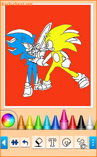 Coloring Book For Sonic: Coloring Shadow's Page screenshot