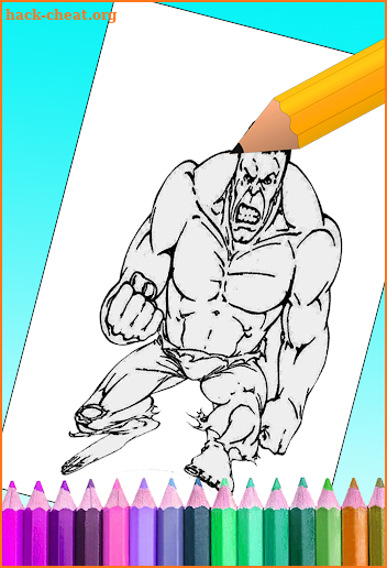 coloring book for super heros 2019 screenshot