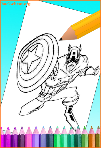 coloring book for super heros 2019 screenshot