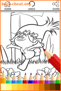 Coloring Book for Trolls Fans screenshot