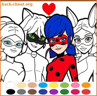 coloring book miraculous ladybug and cat noir screenshot