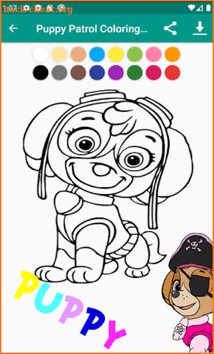 Coloring Book - Puppy Patrol screenshot