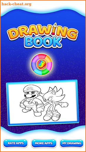 Coloring book son ic shadow dash screenshot