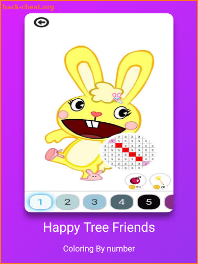 Coloring By Number For Happy Tree Friends Pixel screenshot