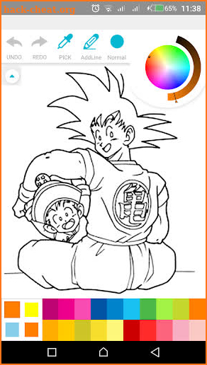 Coloring DBZ Characters screenshot