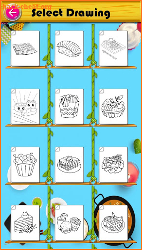 Coloring Food Burger and Pizza screenshot