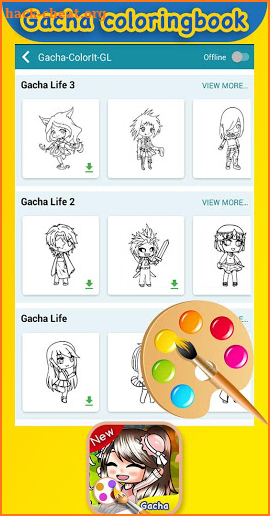 Coloring Gacha GL 2 book 2k20 screenshot