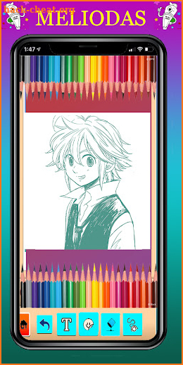 Coloring game for Nanatsu No taizai screenshot