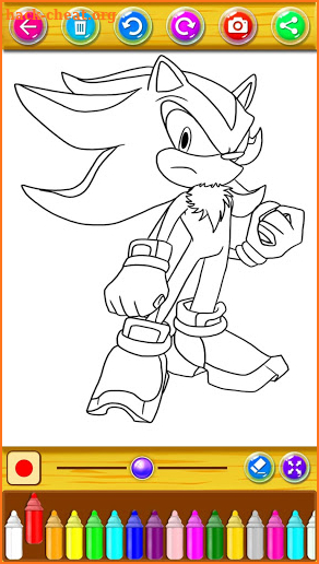 Coloring Hedgehog Superhero Blue screenshot