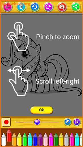 Coloring Horse Pony Hair Rainbow screenshot