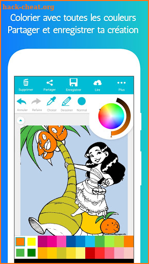 Coloring Moana screenshot